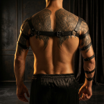 New Dreams Erkek Suni Deri Harness Göğüs Aksesuarı Fantezi İç Giyim Kayışlı Tasarım, Ayarlanabilir Seksi Body Strap