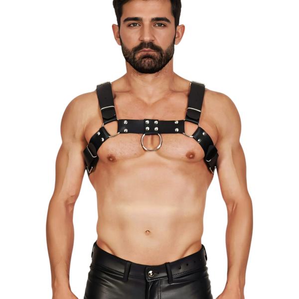 New Dreams Erkek Suni Deri Göğüs Aksesuar Tasarımı Harness Ayarlanabilir Kayışlı Fantazi