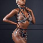 New Dreams Metal Zincir Fantazi Harness Takım Ayarlanabilir Gövde Zinciri, Suni Deri Detaylı Erotik Aksesuar