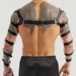 New Dreams Erkek Suni Deri Harness Göğüs Aksesuarı Fantezi İç Giyim Kayışlı Tasarım, Ayarlanabilir Seksi Body Strap